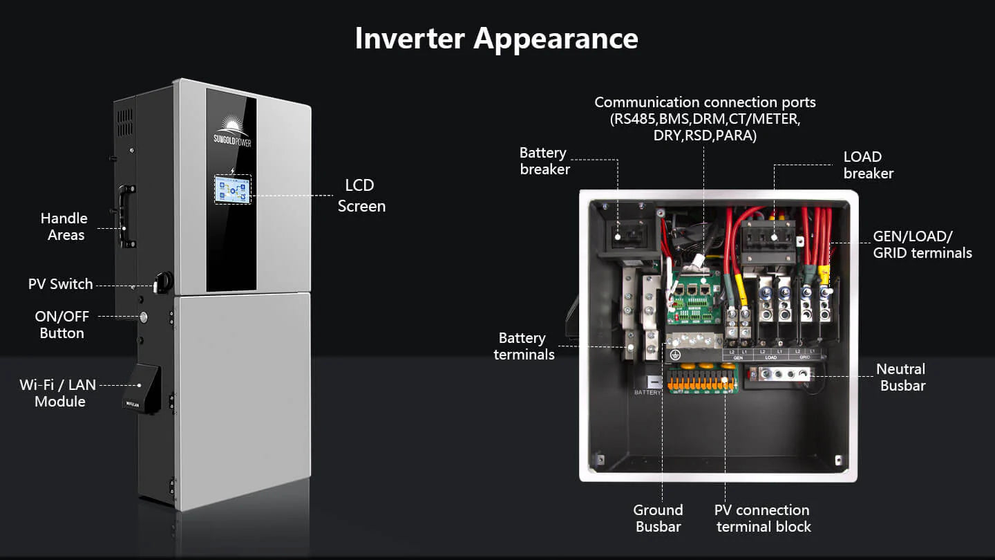Sungold Power 11.4KW 48V Split-Phase Hybrid Solar Inverter