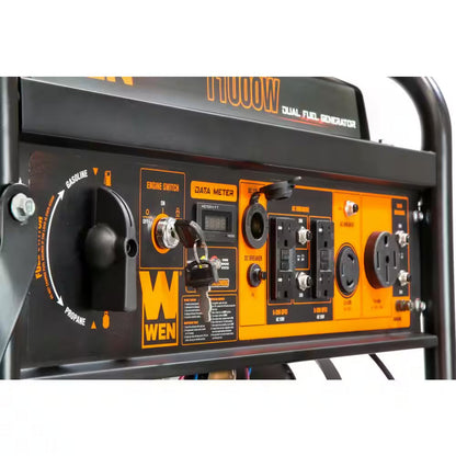 11,000-Watt 120V/240V Dual Fuel Portable Gas/Propane Generator + CO Watchdog