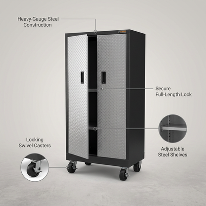 Premier Series Pre-Assembled Steel Freestanding Garage Cabinet