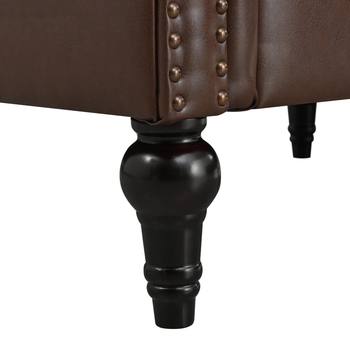 Man Cave Chesterfield Sofa - 5 Seat PU Leather
