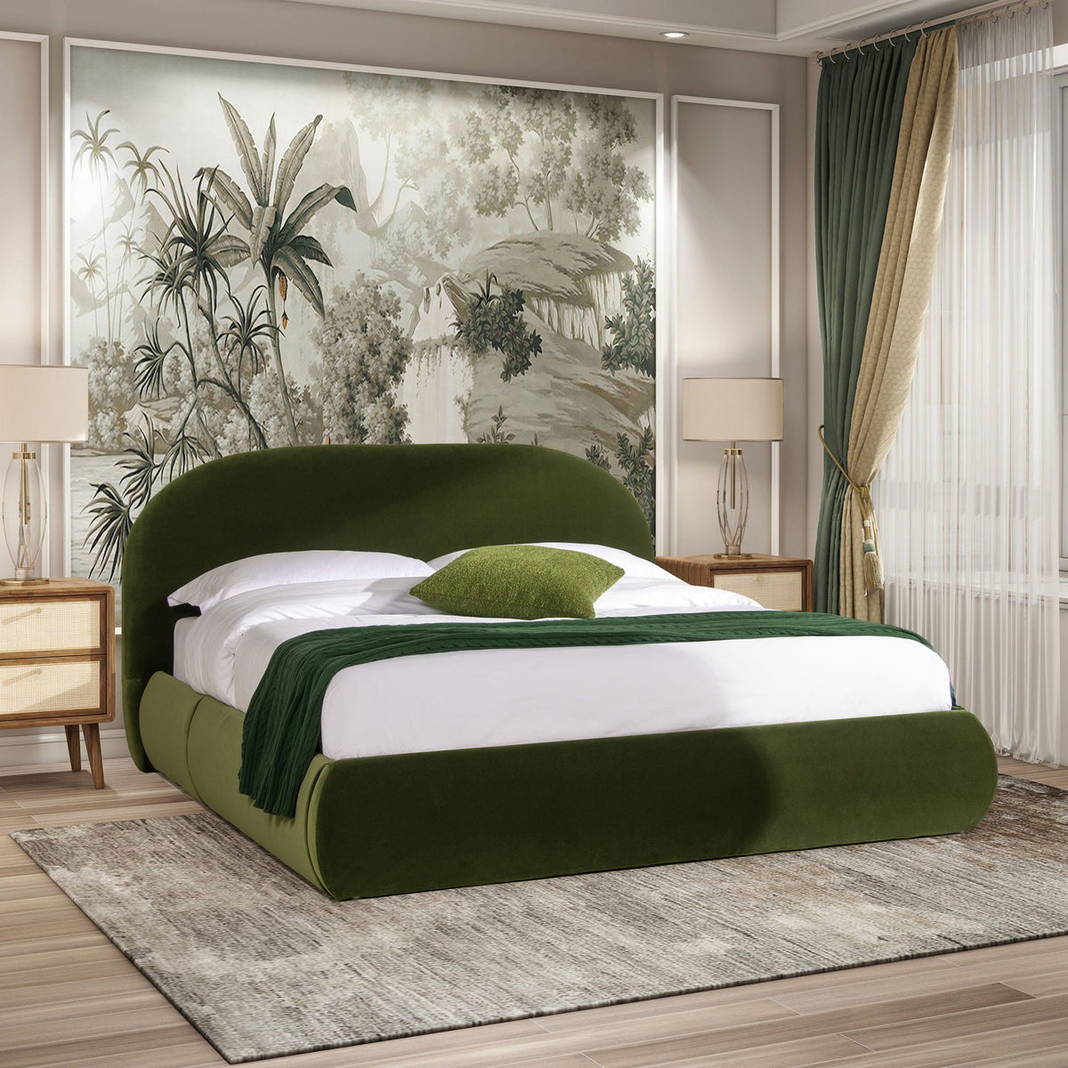 Archie Puffy Luxury Upholstered Platform Bed – Queen & King