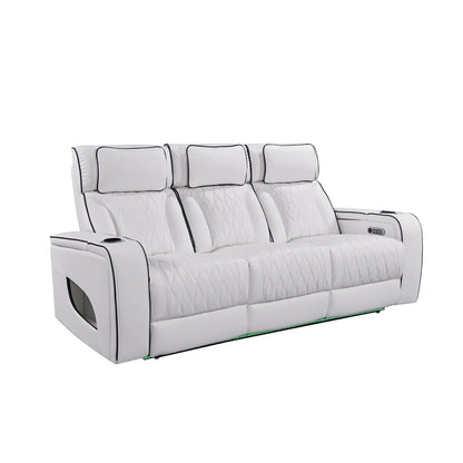 Pearl White Luxury Power Reclining Seating