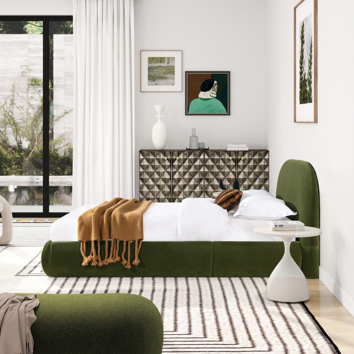 Archie Puffy Luxury Upholstered Platform Bed – Queen & King