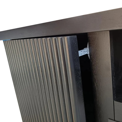 Okoume Veneer 70" Fireplace TV Stand