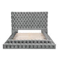 Luxe Tufted Platform Bed – Oversized Headboard & Upholstered Frame