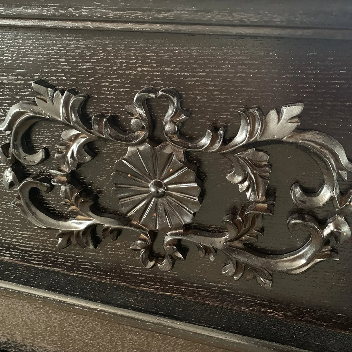Dark Mahogany Ash Wood Veneer Fireplace TV Stand