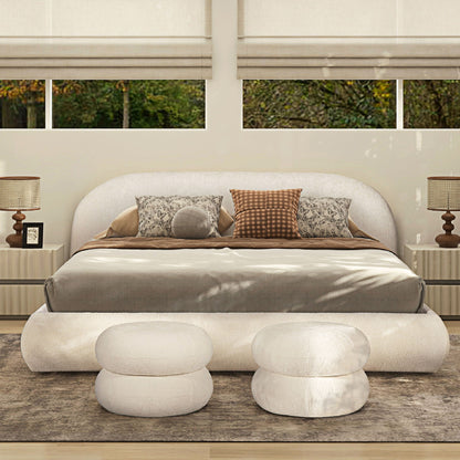 Archie Puffy Luxury Upholstered Platform Bed – Queen & King