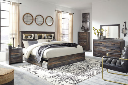 Drystan Rustic Bookcase Bed – LED Lighting & Storage Options