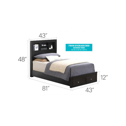 Classic Wood Storage Bed – Multiple Sizes & Finishes