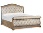 Marisol Luxury Upholstered Sleigh Bed – Elegant Fawn Finish