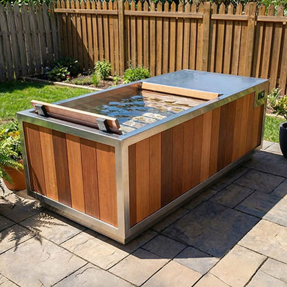 Finnmark SoulCold™ Luxury Cold & Hot Plunge Tub – 1-Person | 180-Gallon with Chiller & Cover