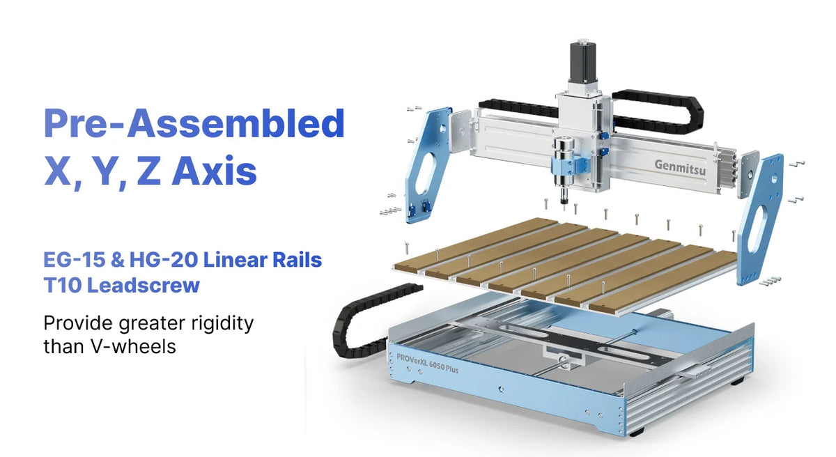 Genmitsu PROVerXL 6050 Plus CNC Router – 300W Spindle & Precision Engraving