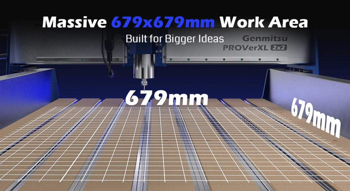 Genmitsu PROVerXL 2x2 CNC Router – 710W Spindle & Precision Cutting and Engraving